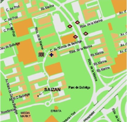 Mapa de localización en Bellvitge
